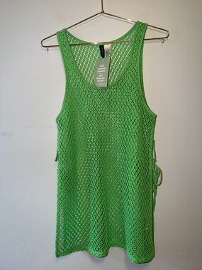 H&M Green Mesh Sleeveless Cover-Up